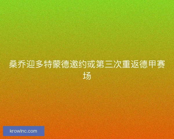 桑乔迎多特蒙德邀约或第三次重返德甲赛场 桑乔迎多特蒙德邀约或第三次重返德甲赛场
